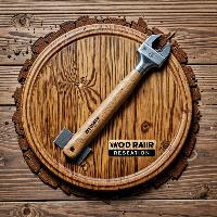 Wood repair service icon